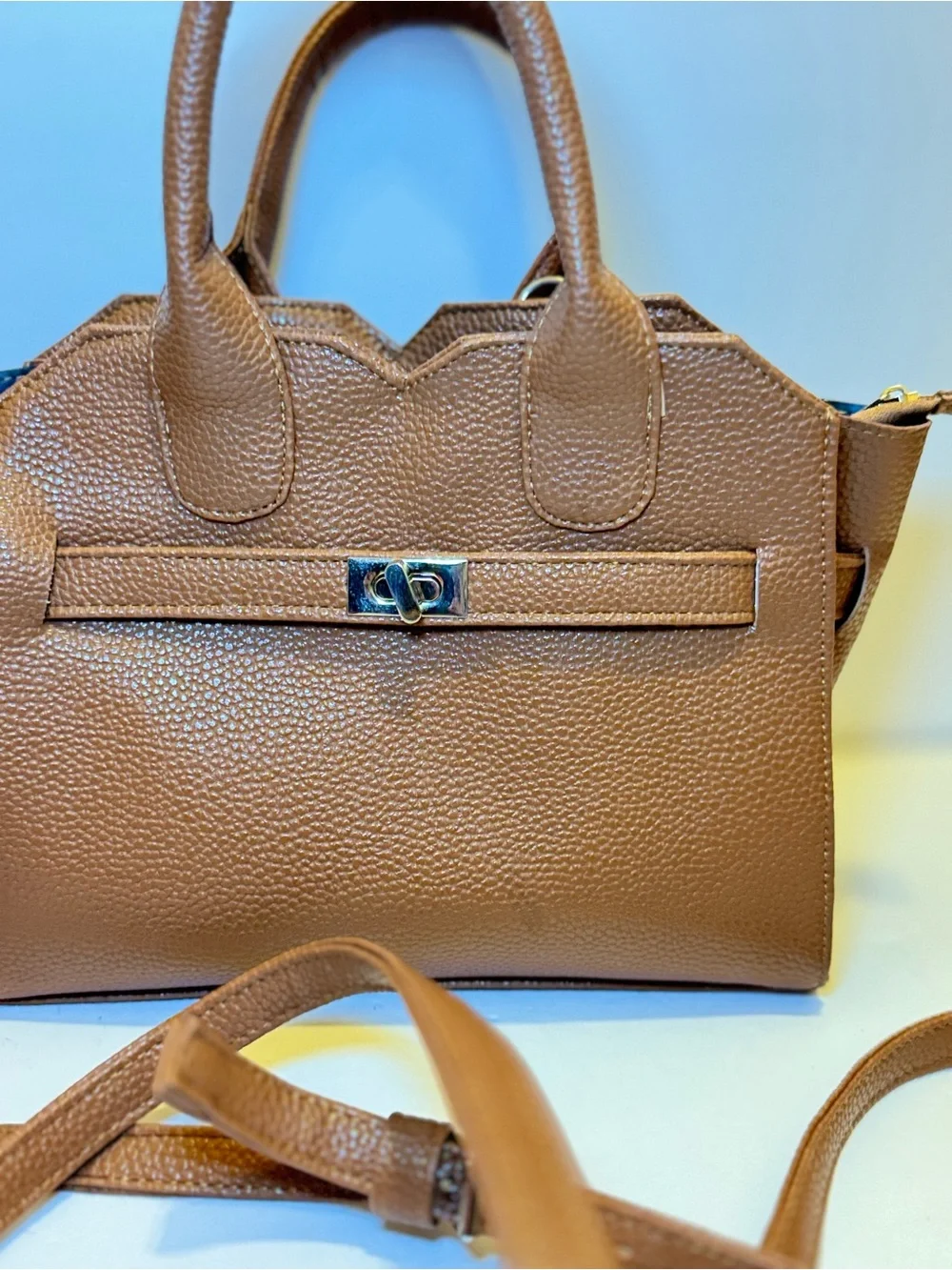 Classic Women's Top-Handle Satchel Bag in Brown
